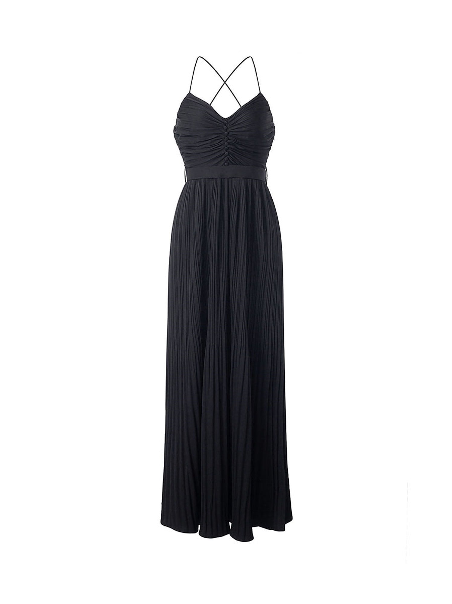 Pleated Full Length Dress - Femi9 EG