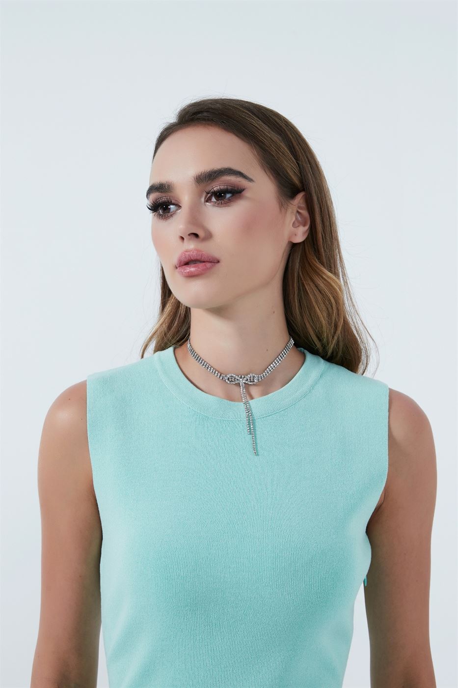 Choker With Silver Tone - Femi9 EG