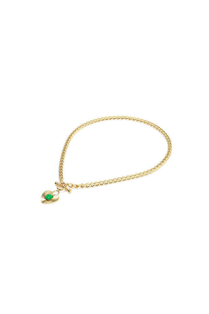 Gold-Green Tone Necklace - Femi9 EG