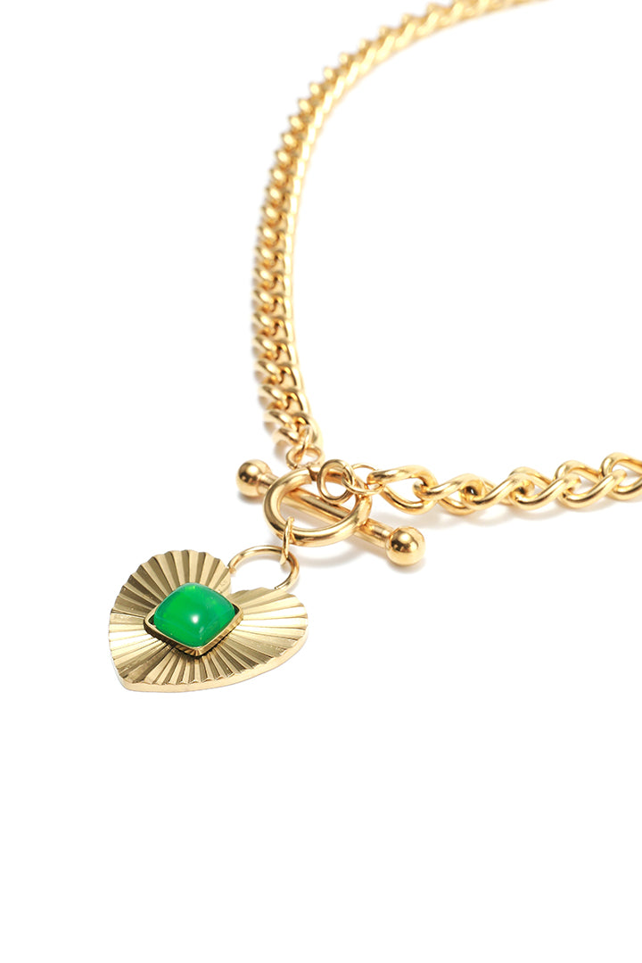 Gold-Green Tone Necklace - Femi9 EG