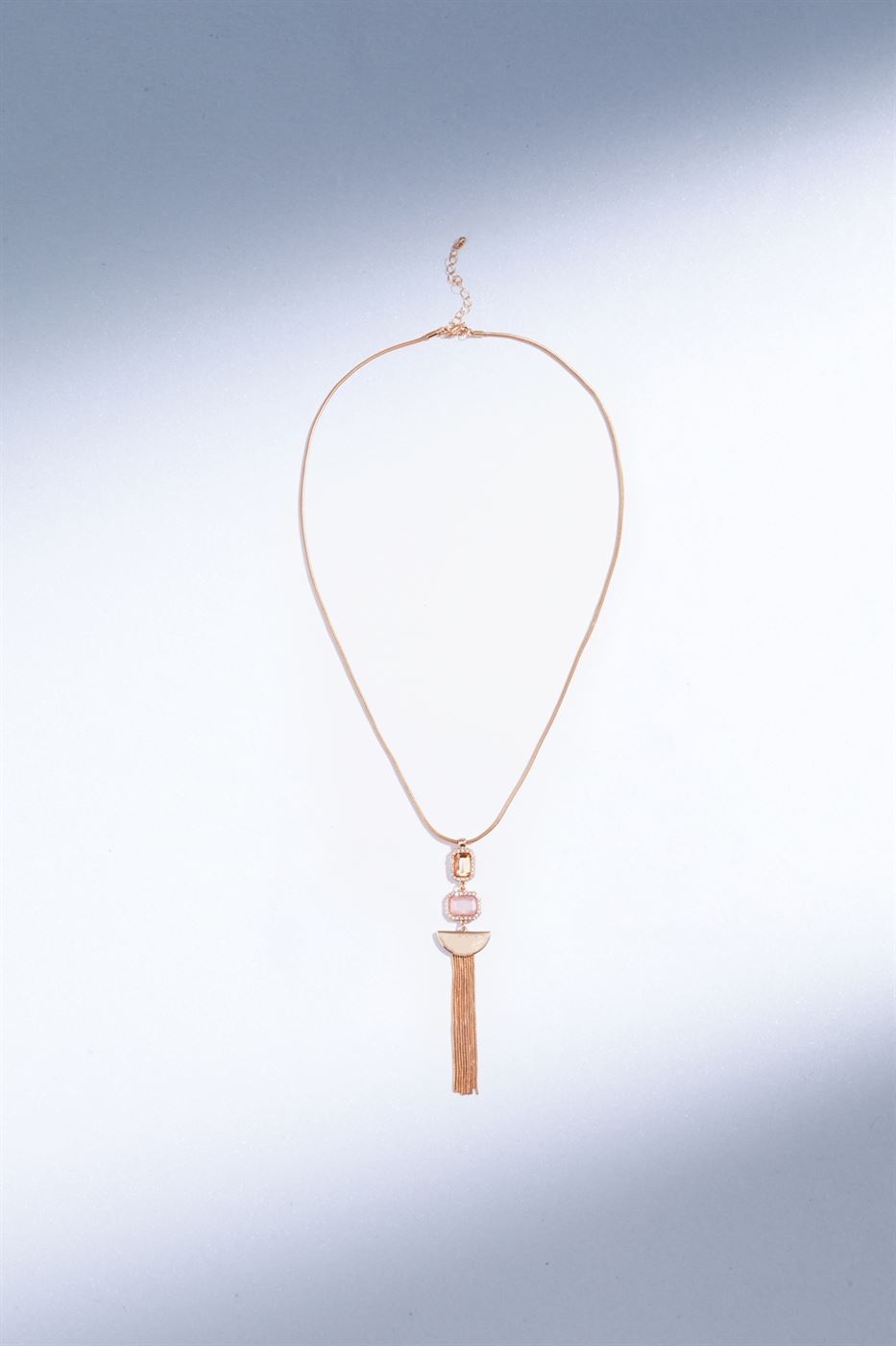 Long Length Gold Tone Necklace - Femi9 EG