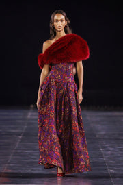 Colorful Brocade Dress