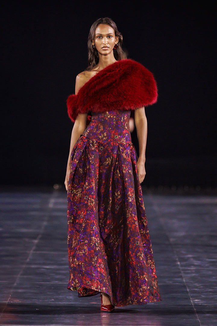 Colorful Brocade Dress