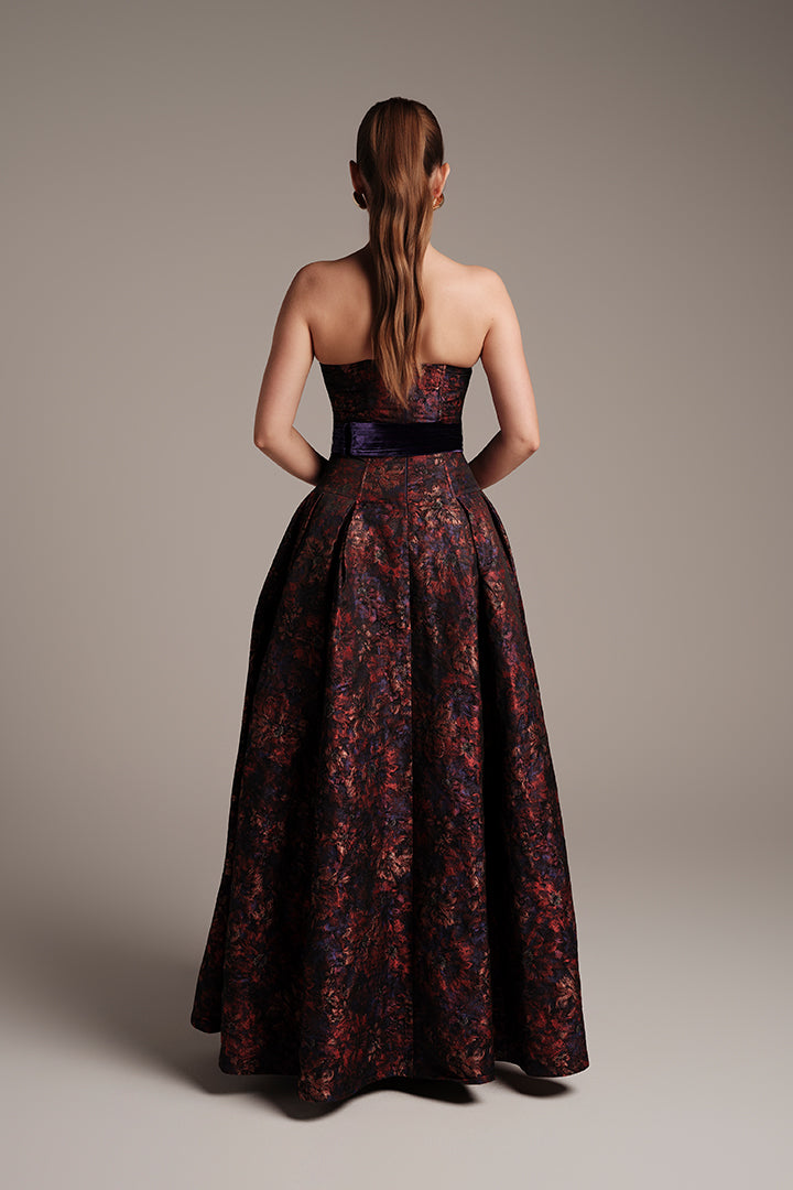 Colorful Brocade Dress