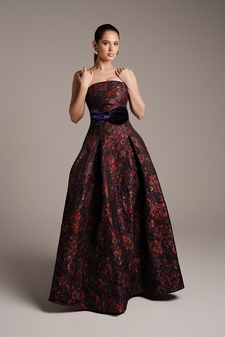 Colorful Brocade Dress