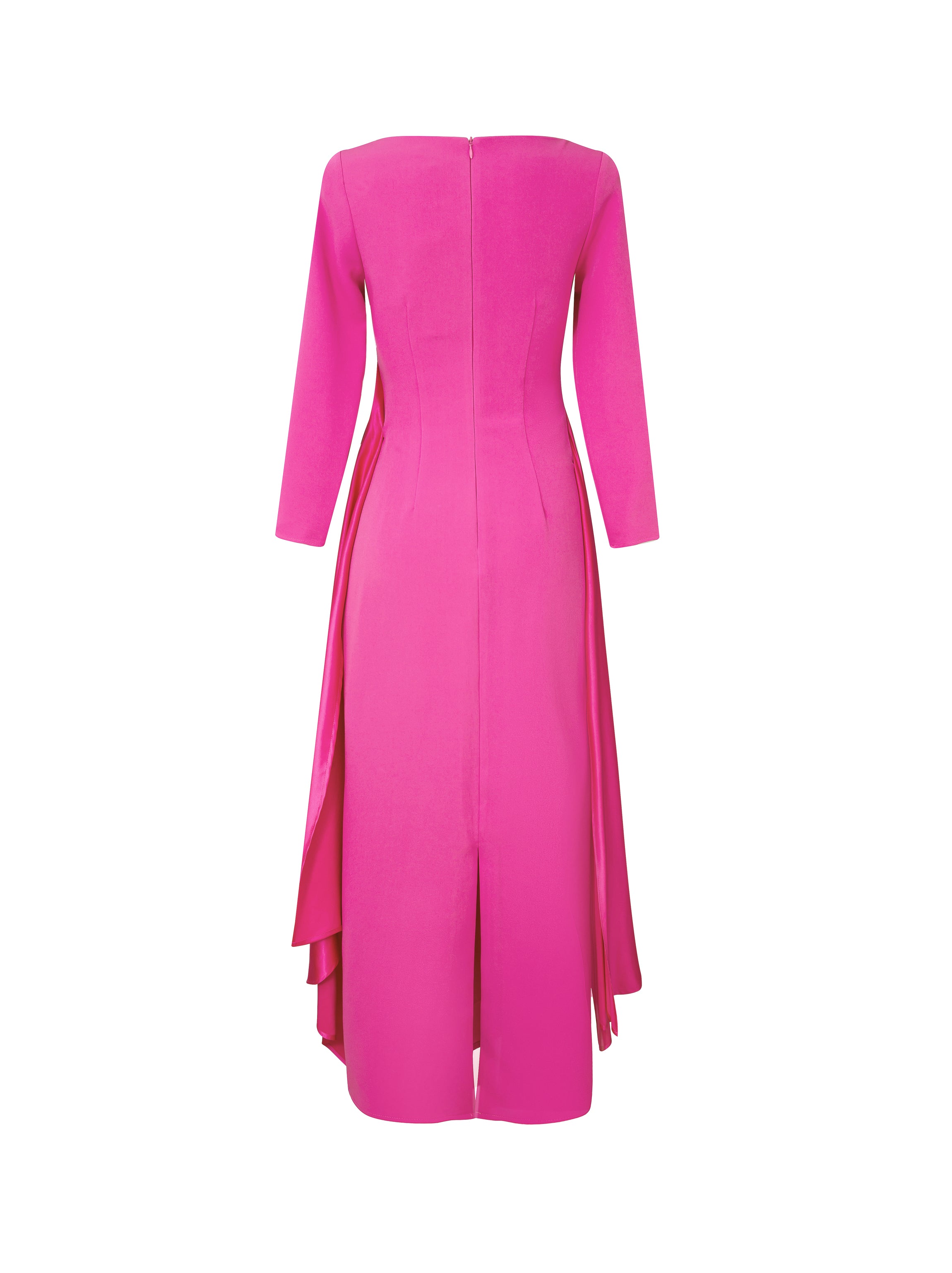 Column Silhouette Fuschia Dress