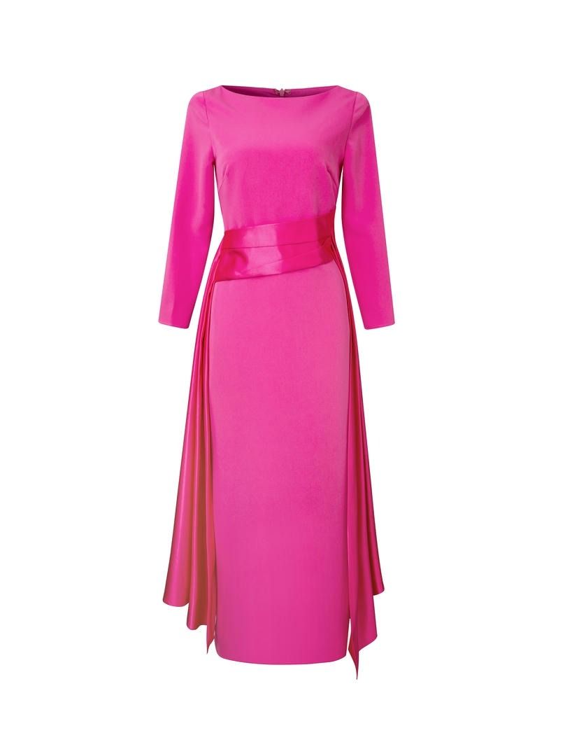 Column Silhouette Fuschia Dress