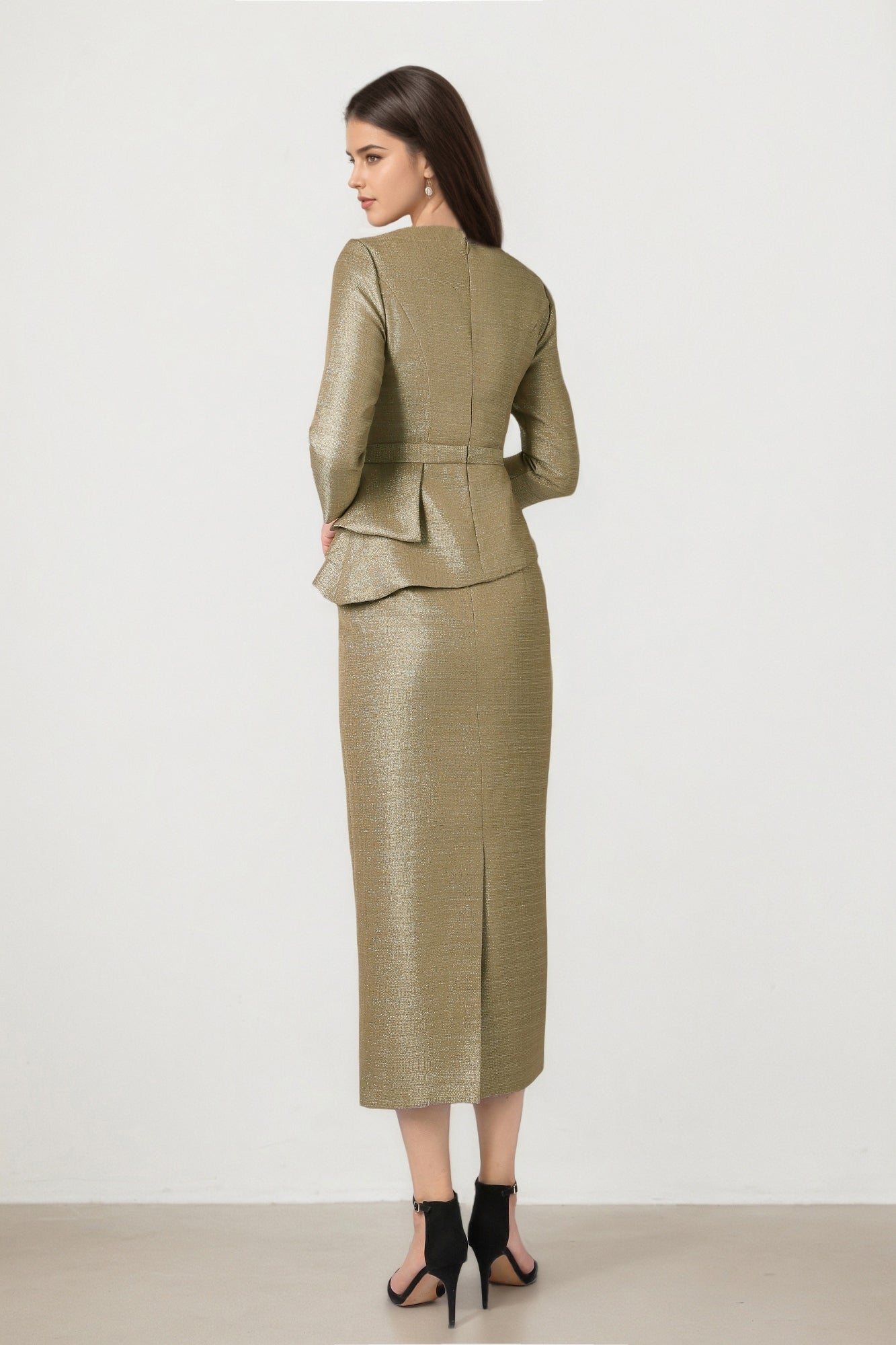 Brocade Pencil Skirt