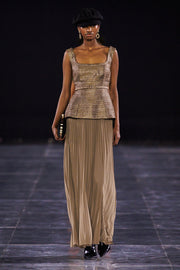 Gold Jacquard Dress