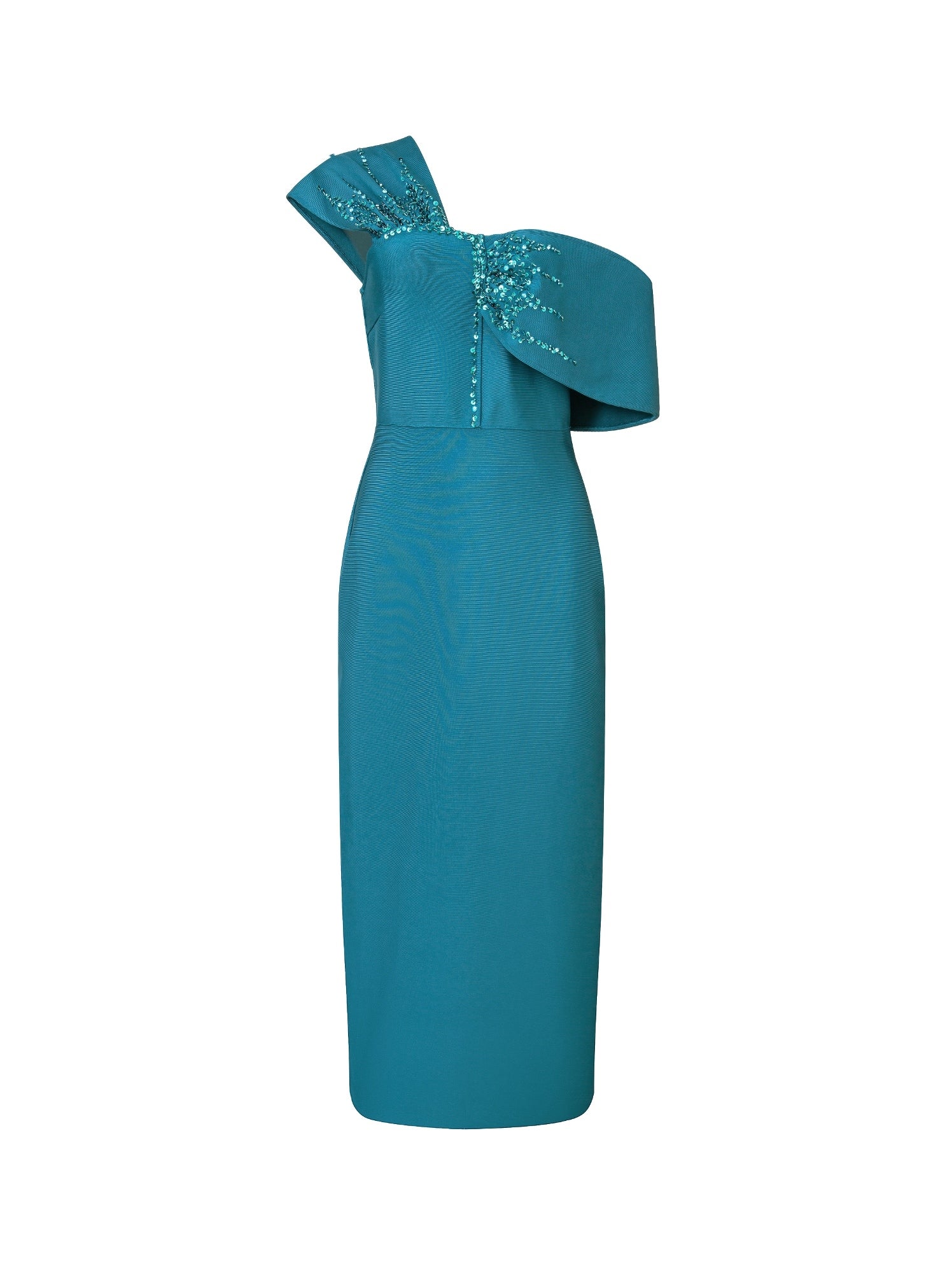 Teal Elegance Knit Dress