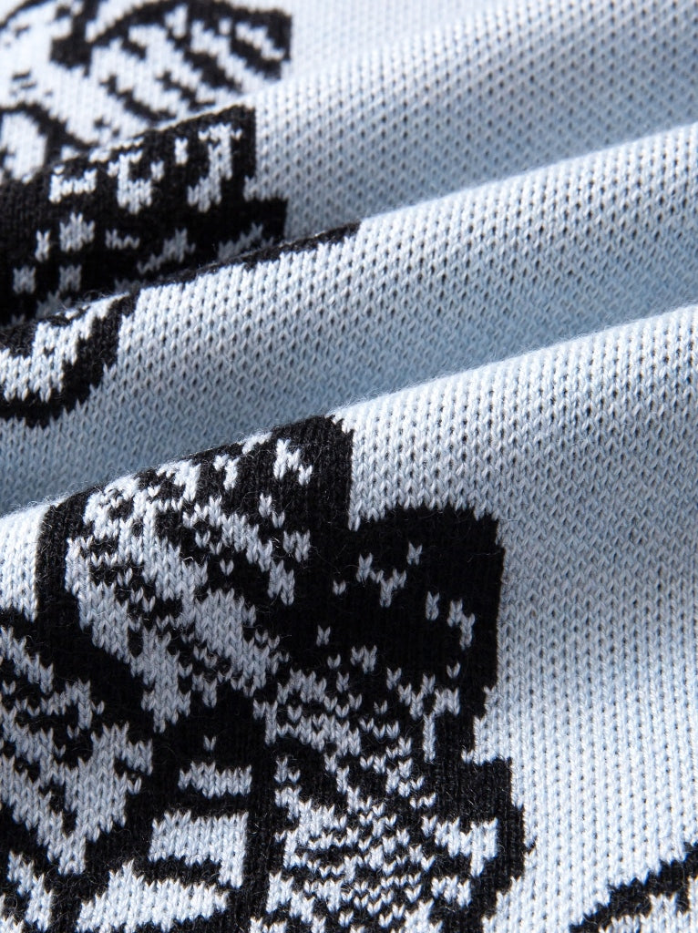 Blue-Black Knit Skirt