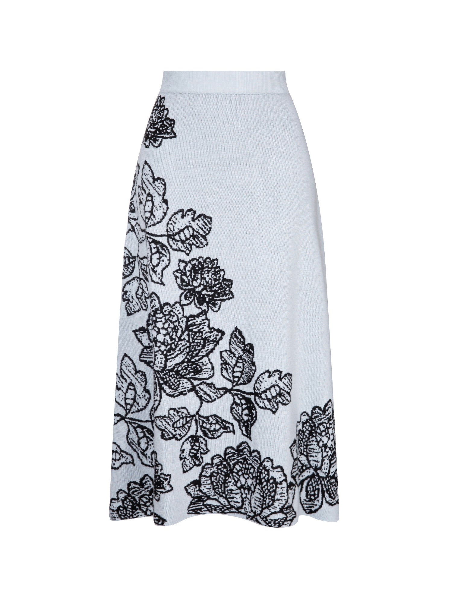 Blue-Black Knit Skirt