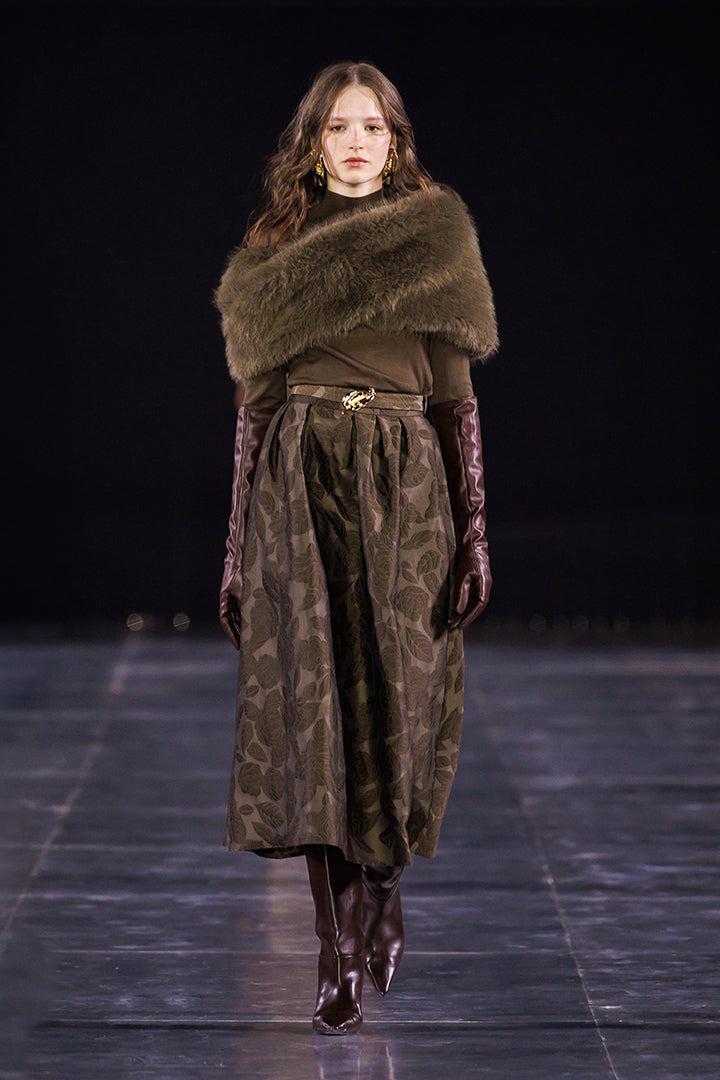 Jacquard A-Line Skirt