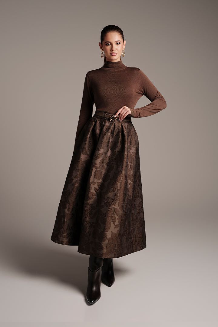 Jacquard A-Line Skirt