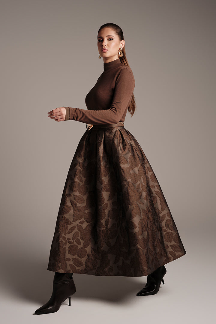 Jacquard A-Line Skirt