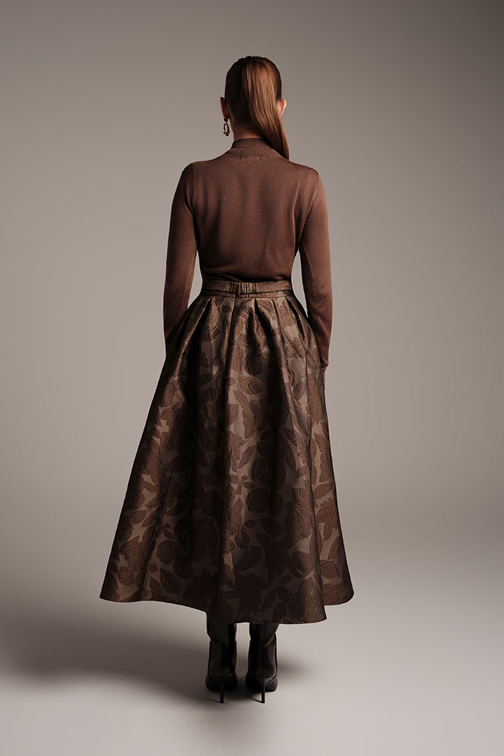 Jacquard A-Line Skirt