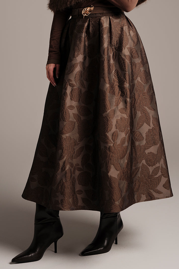 Jacquard A-Line Skirt