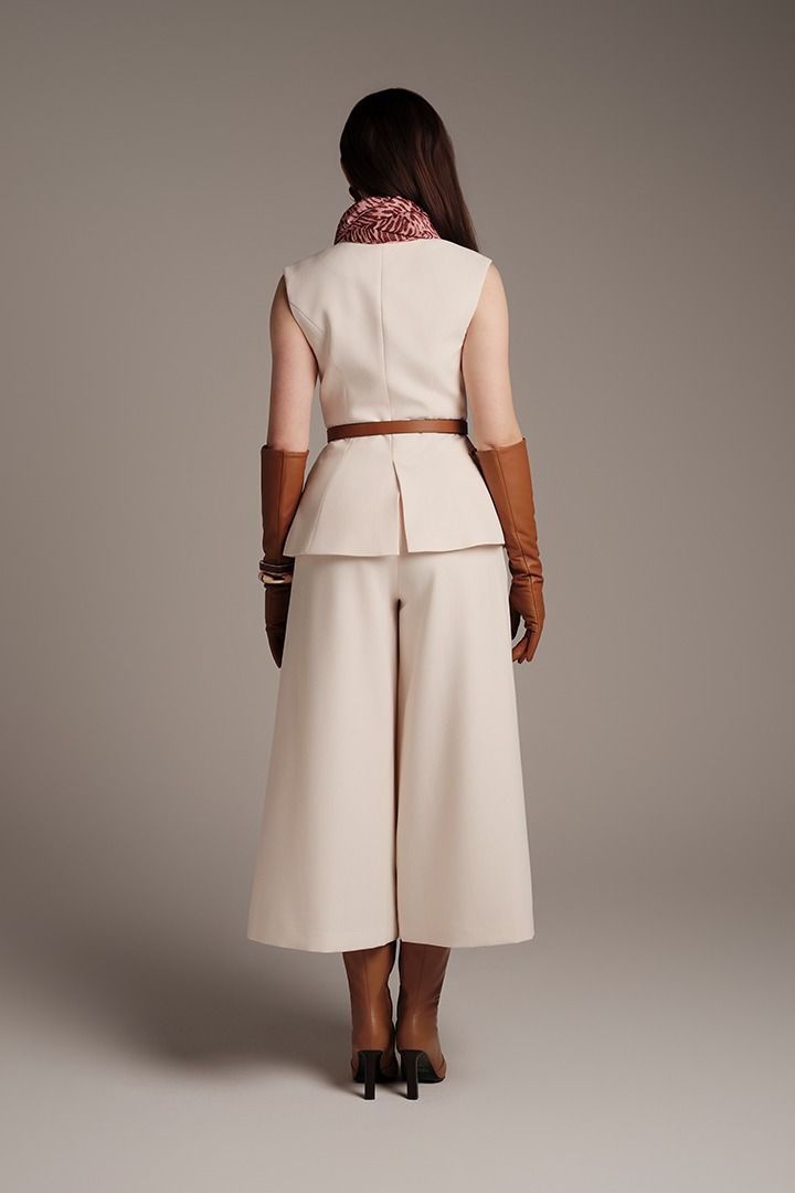 Crepe Tailored Vest