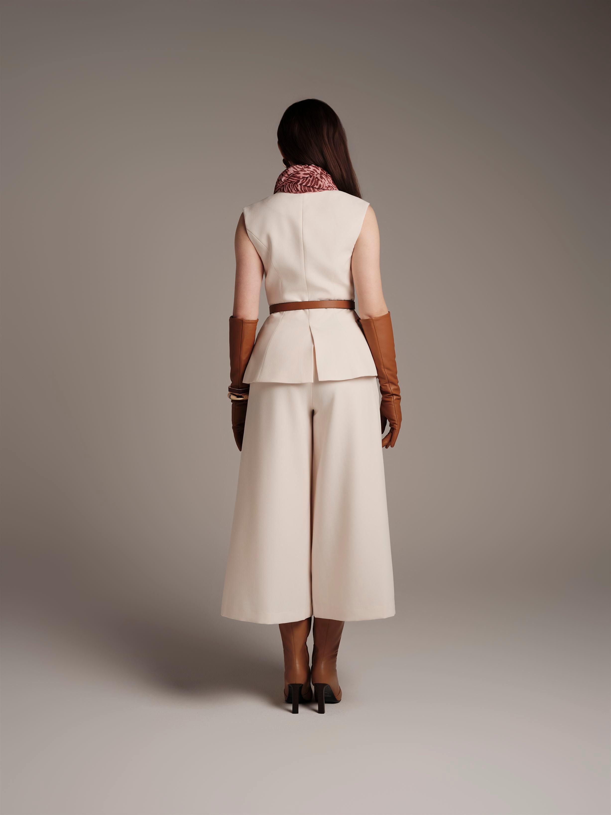 Crepe Tailored Vest