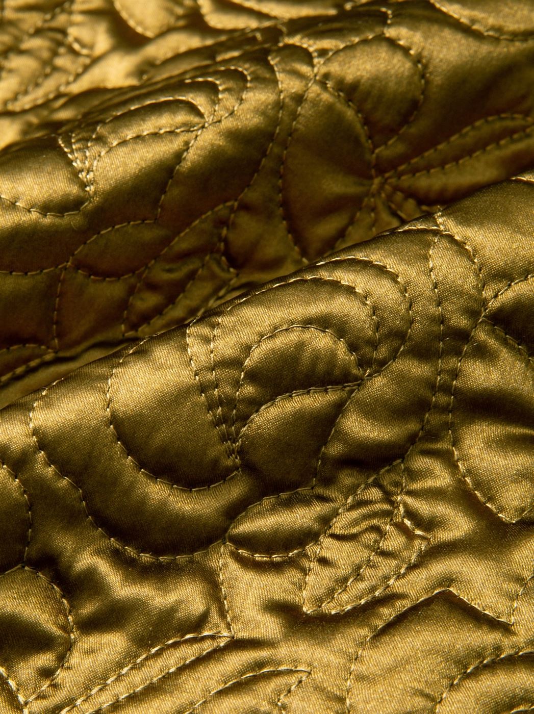 Quilted Satin Midi Skirt