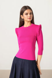 Fuchsia Knit Top