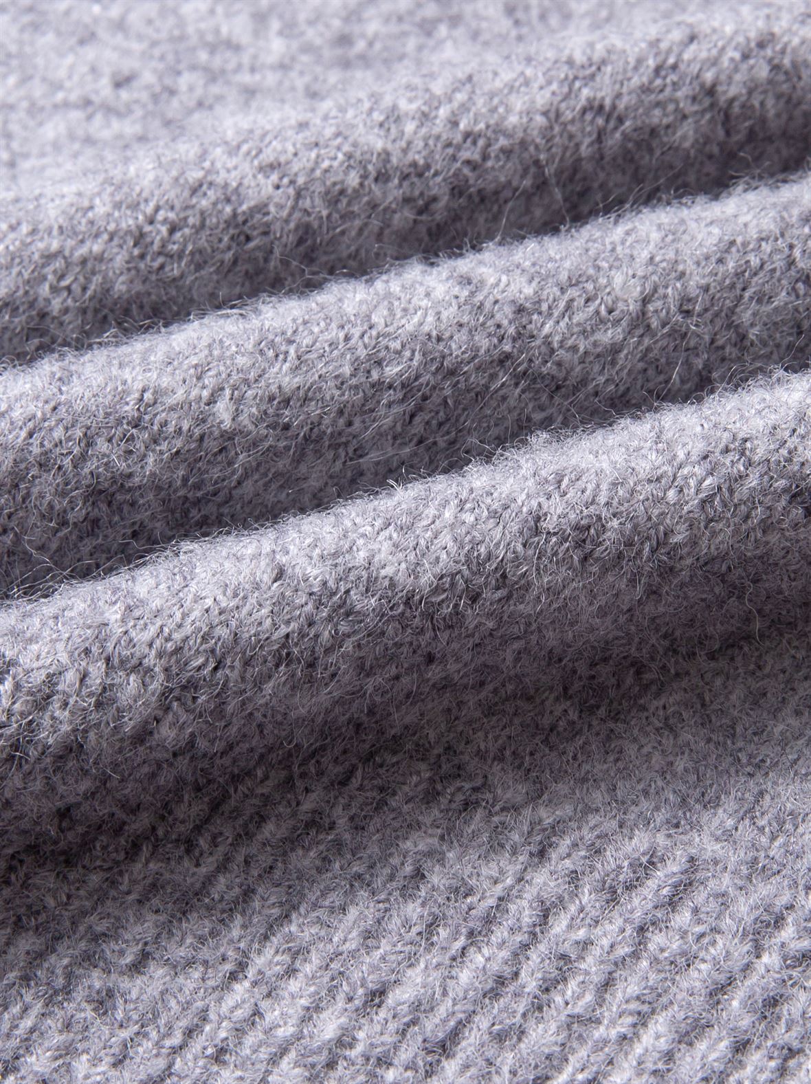 Grey Mixed Knit Pullover