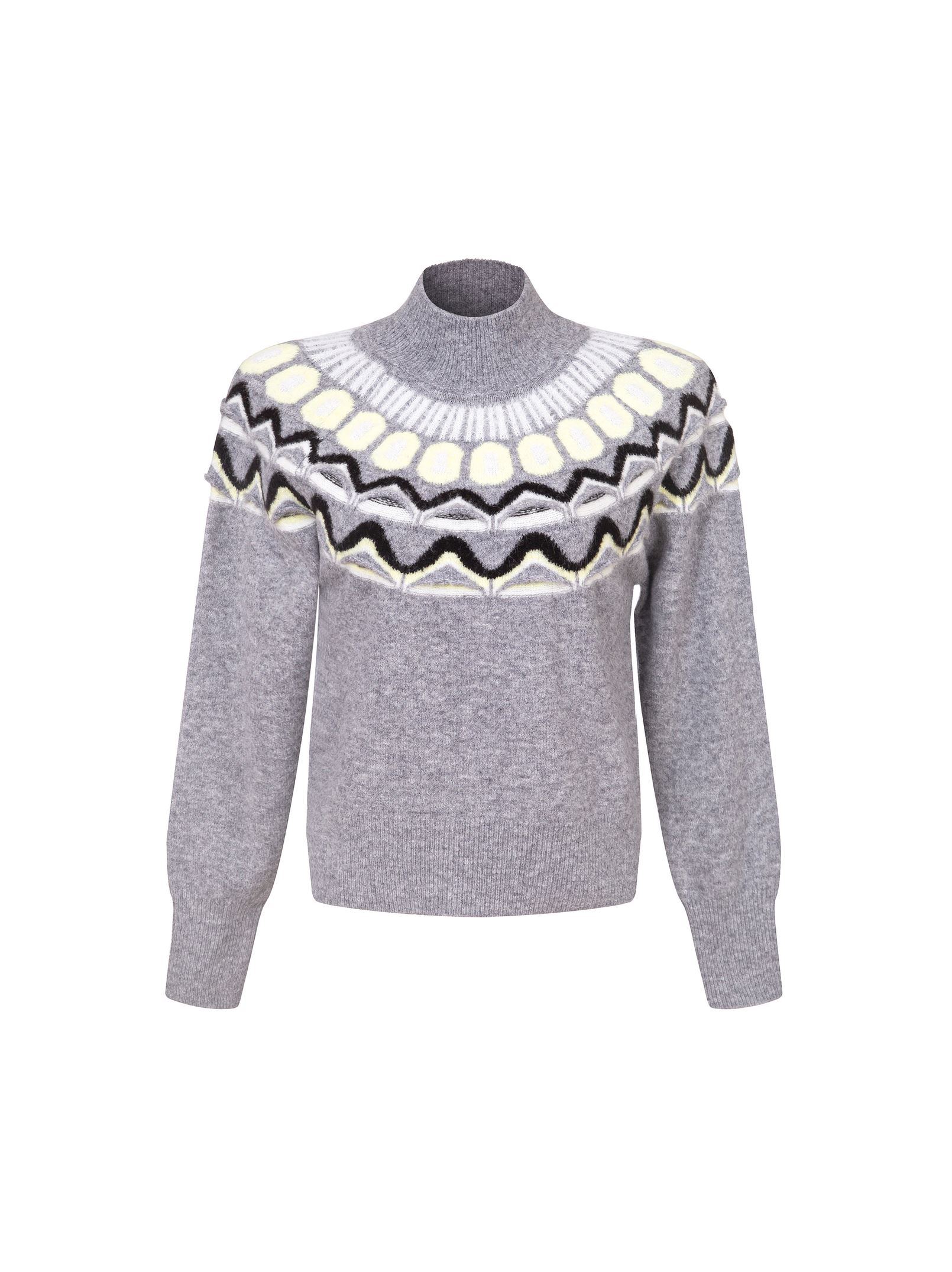 Grey Mixed Knit Pullover