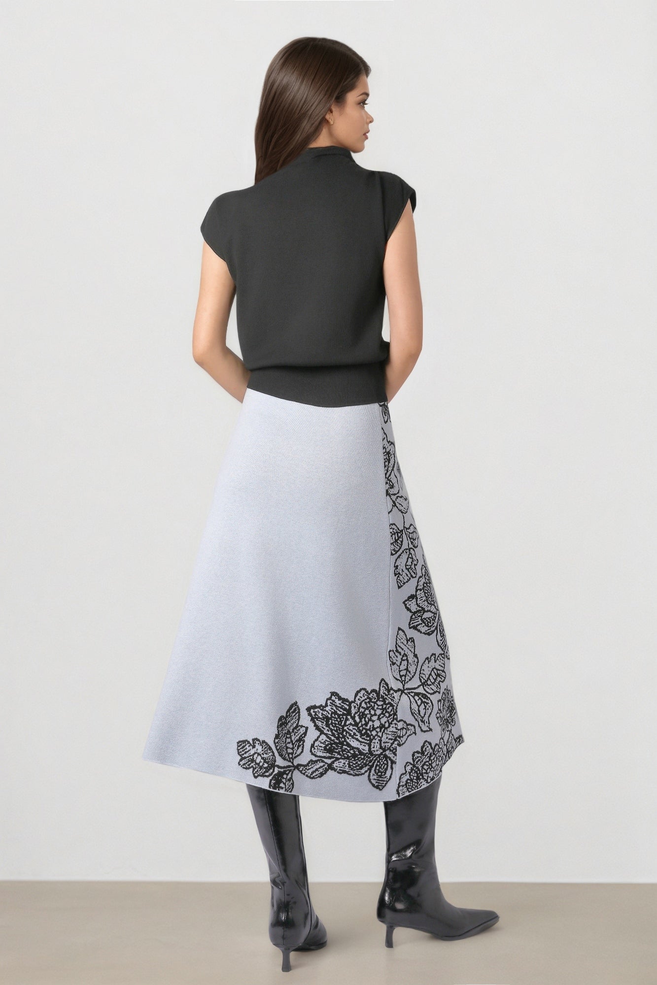 Black Short-Sleeve Knit