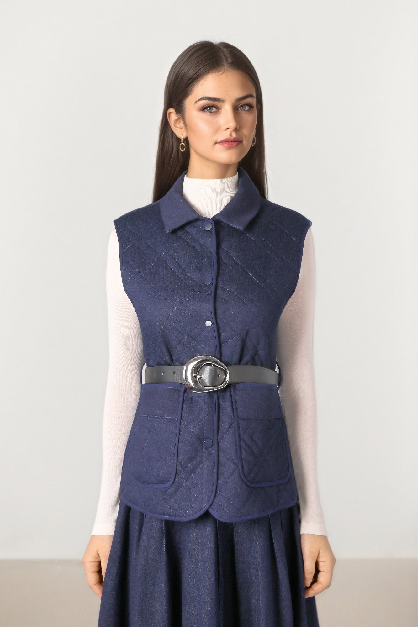 Dark Blue Denim Vest