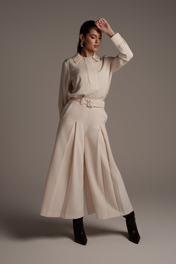 Crepe Button Blouse