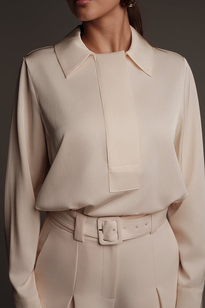 Crepe Button Blouse