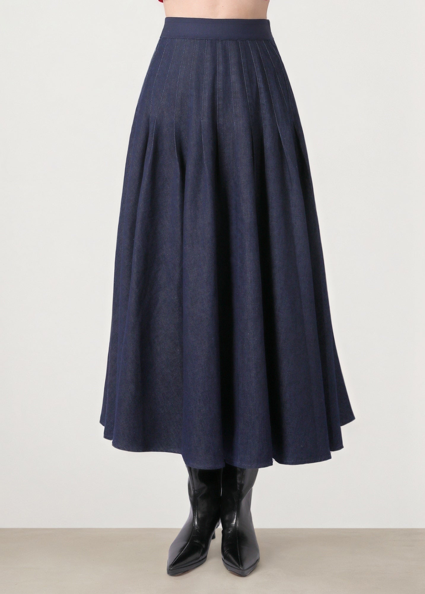 Dark Blue Denim Skirt