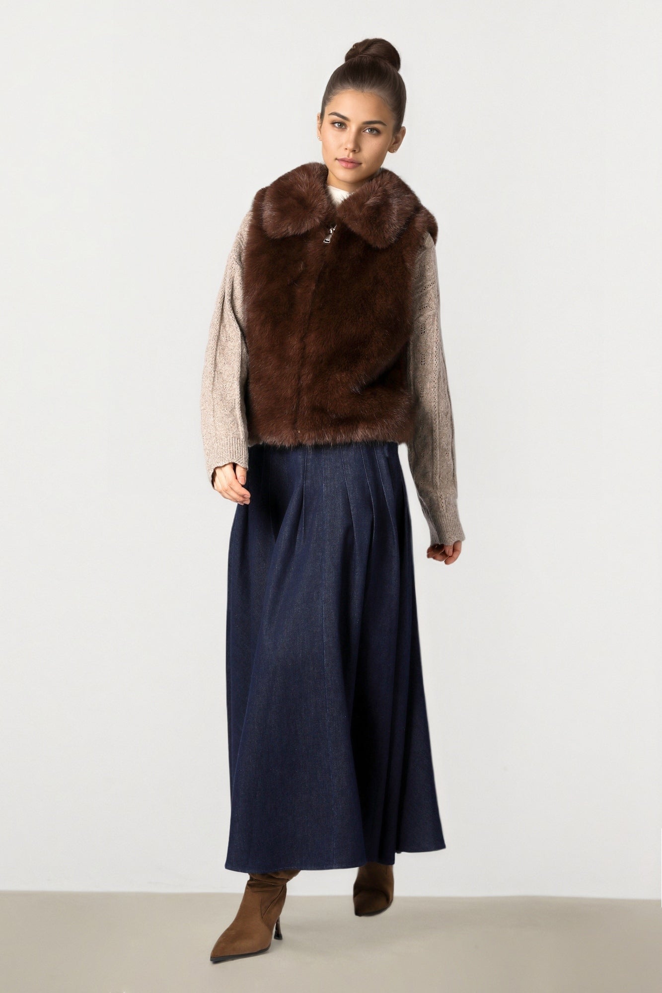 Brown Fur Vest