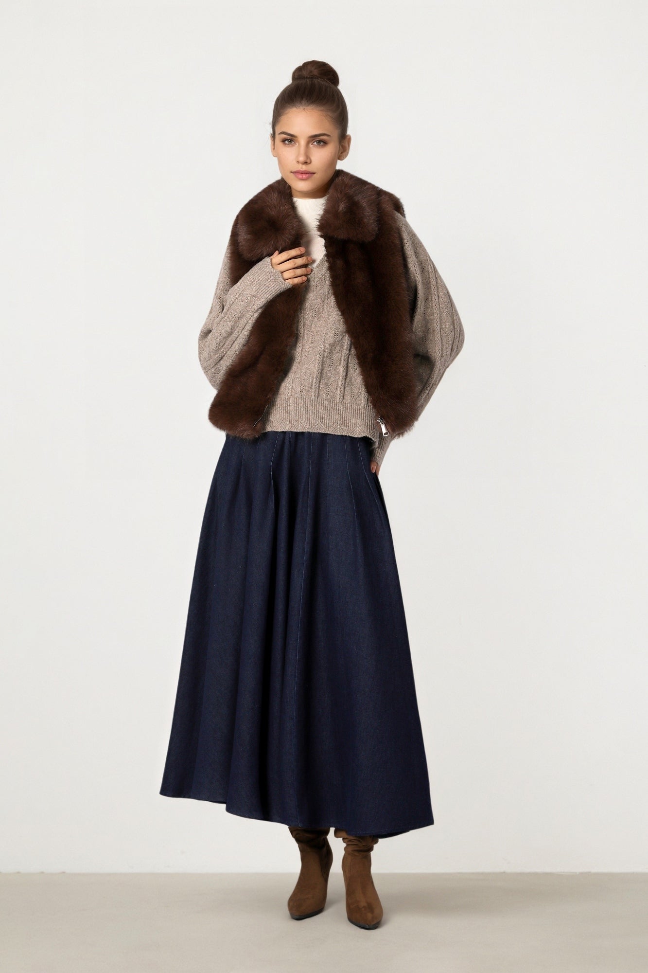 Brown Fur Vest