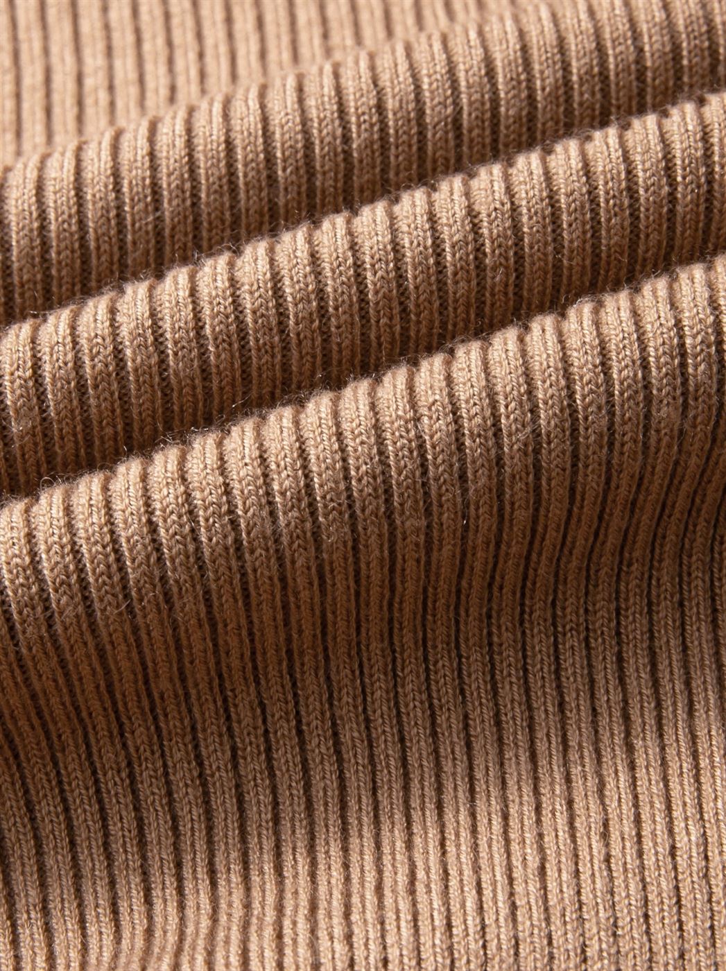 Tan Rib Knit Pullover