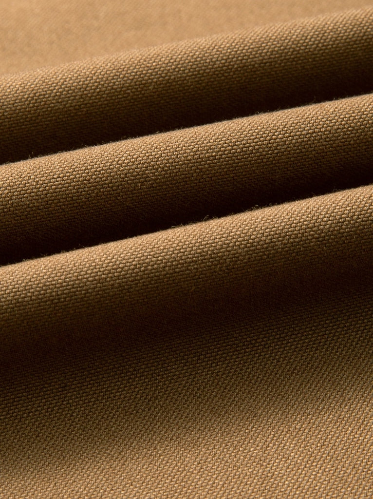 Tan Wool-Look Midi Skirt