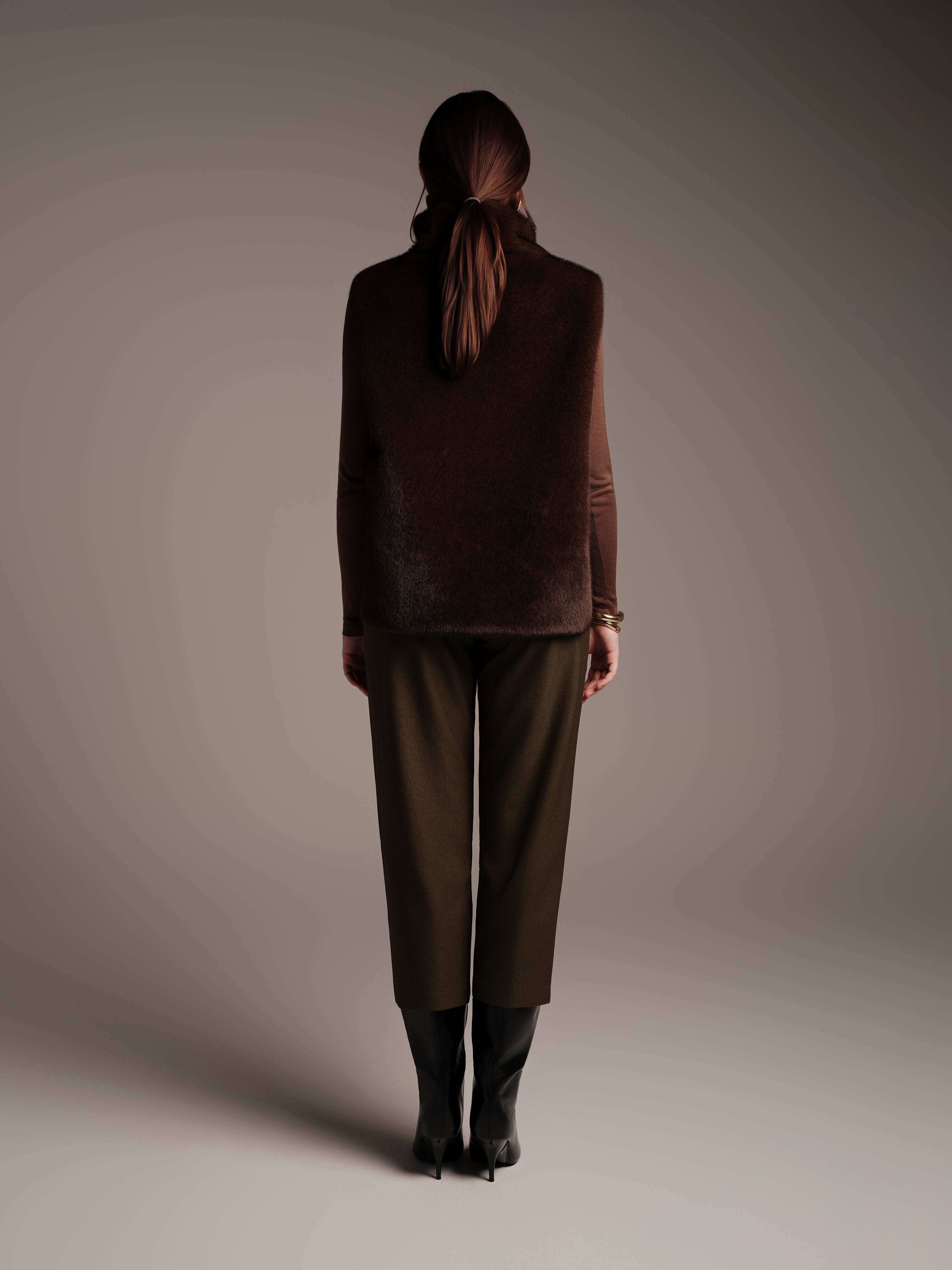 Crepe Tapered Pants