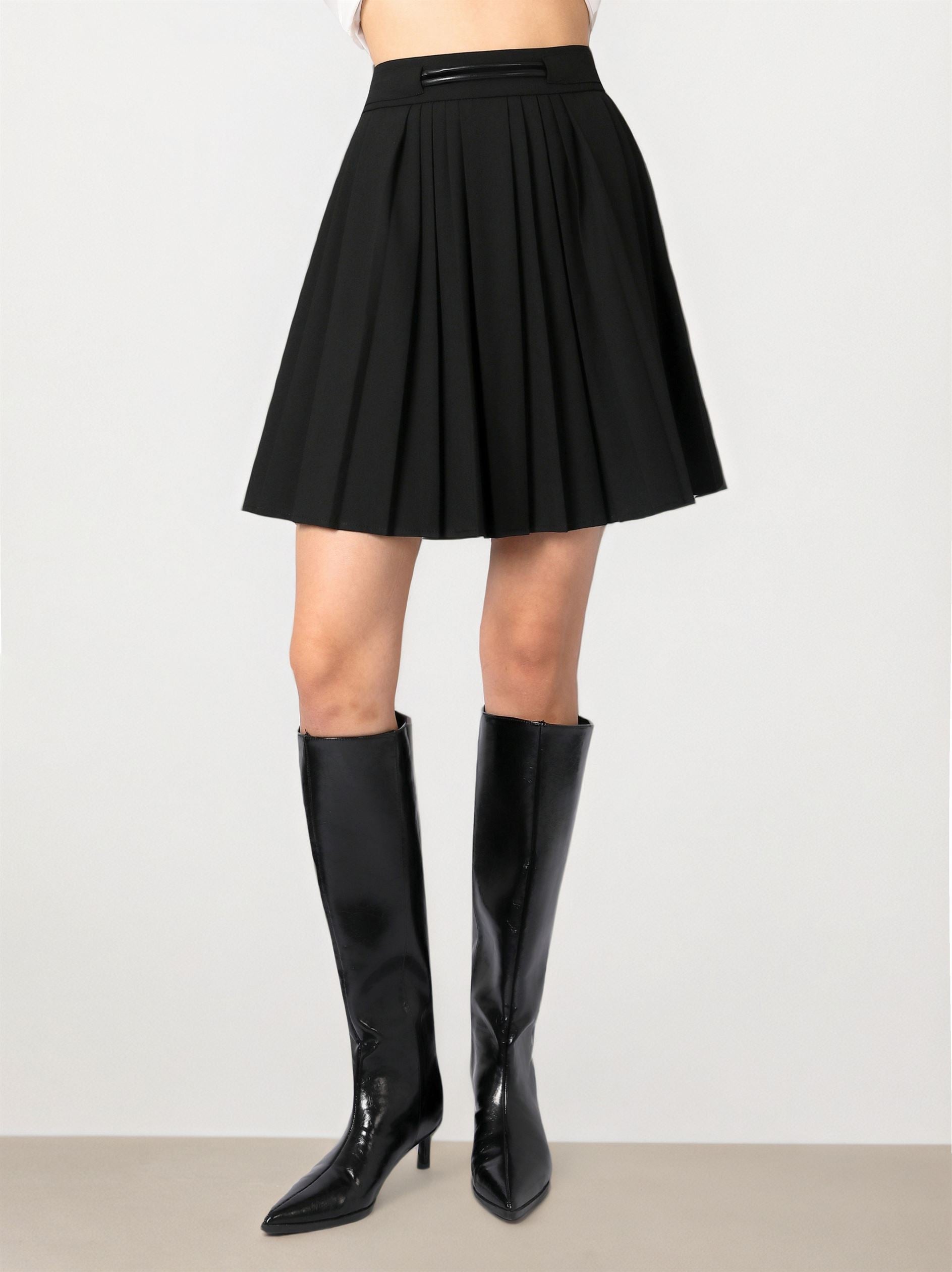 Black Crepe Skirt