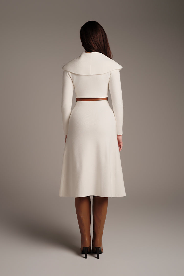 Belted Knit Midi Dress