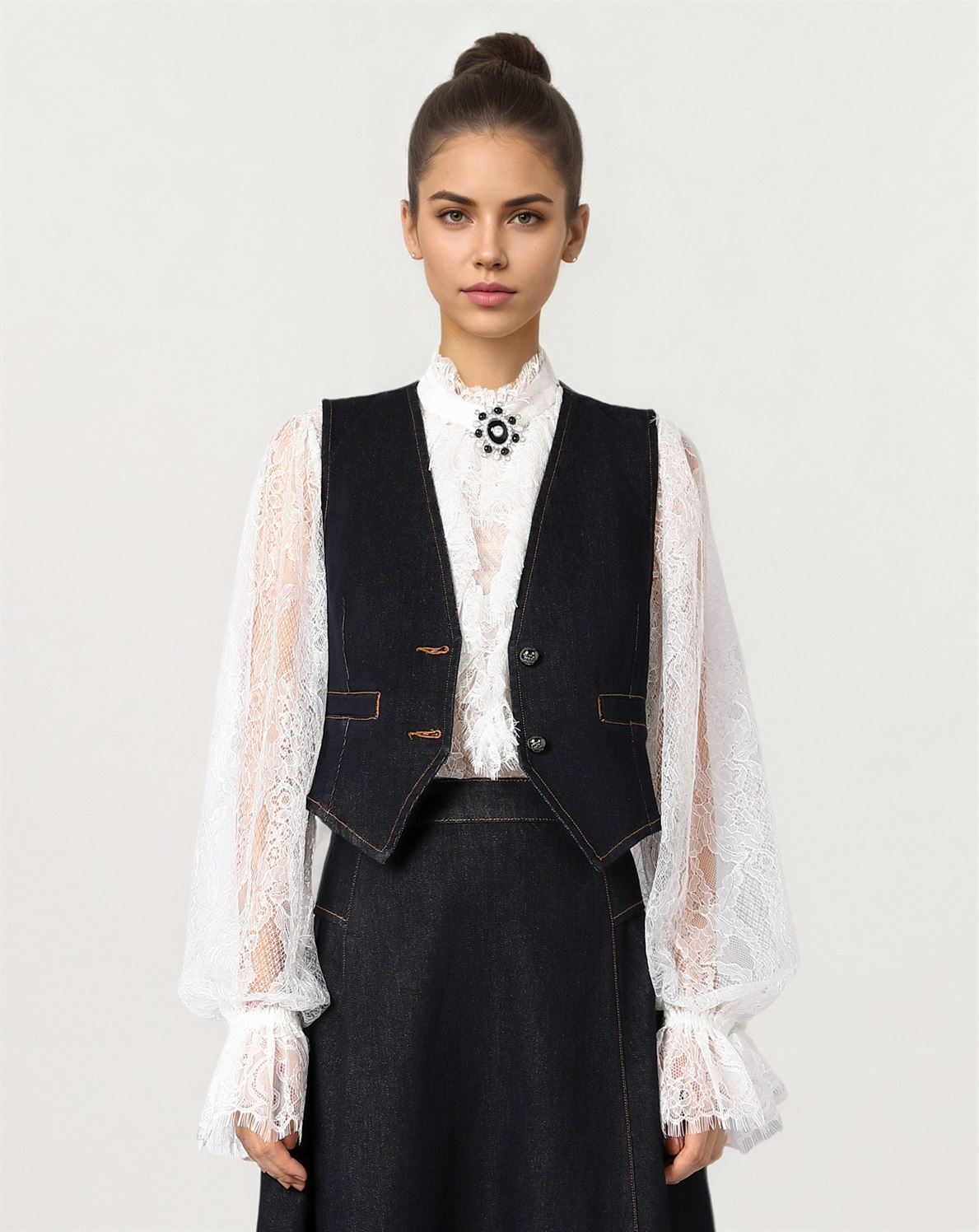Dark Blue Denim Vest