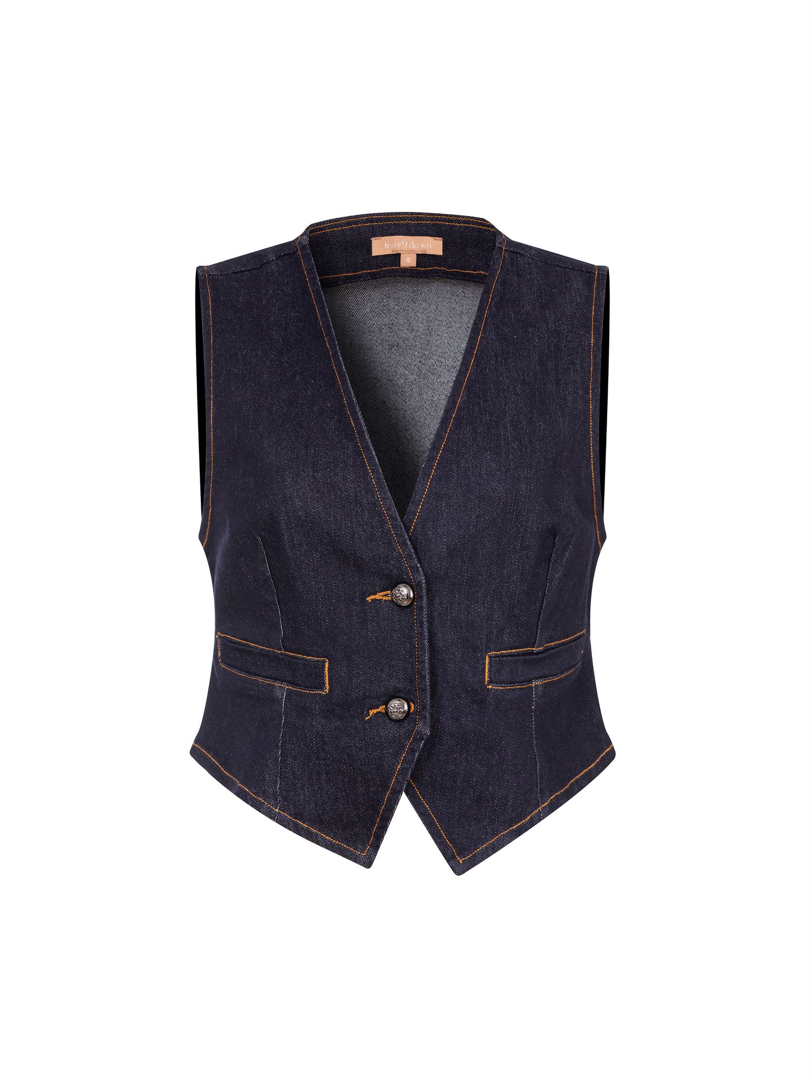 Dark Blue Denim Vest