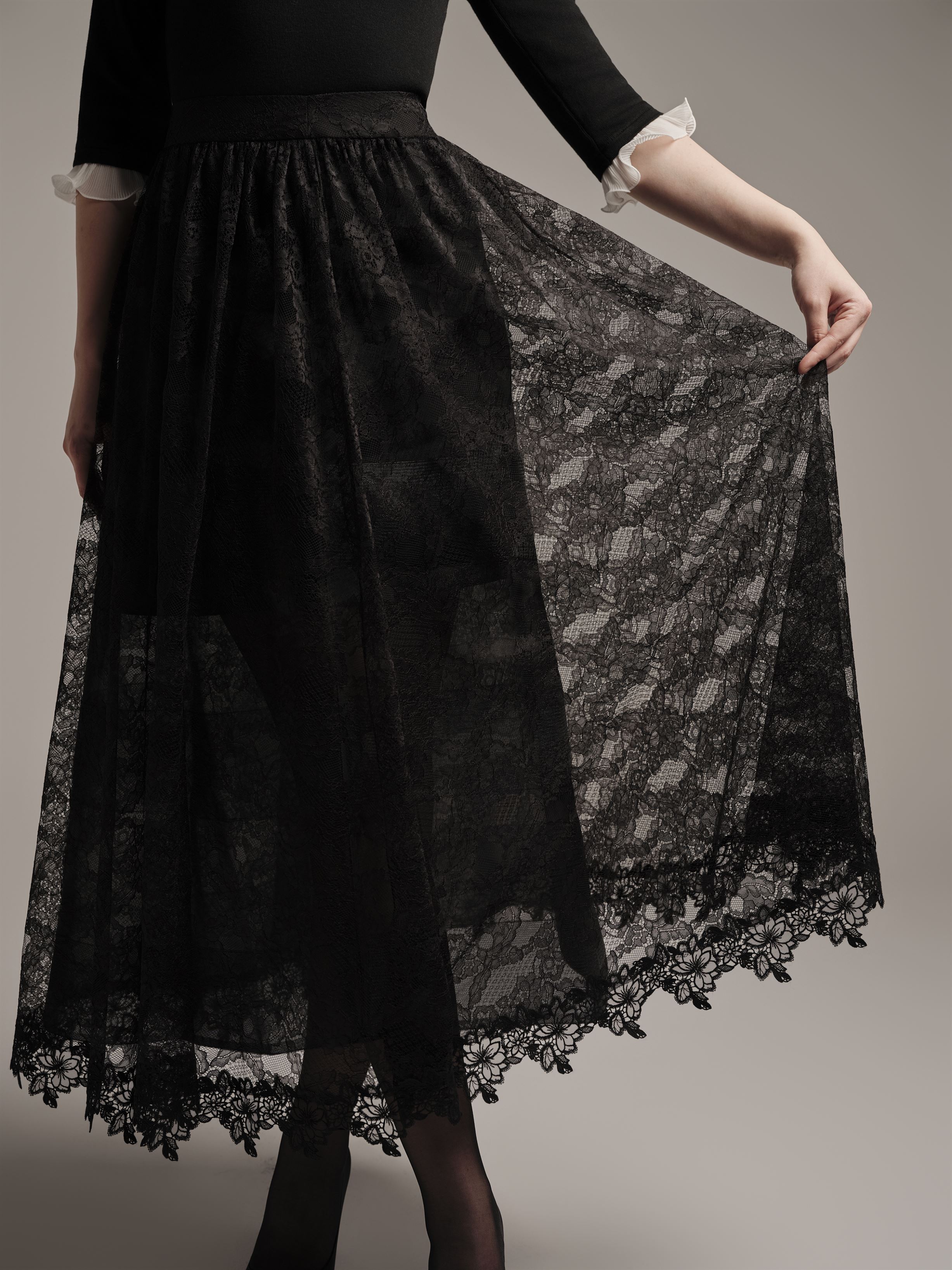 Black Lace Skirt