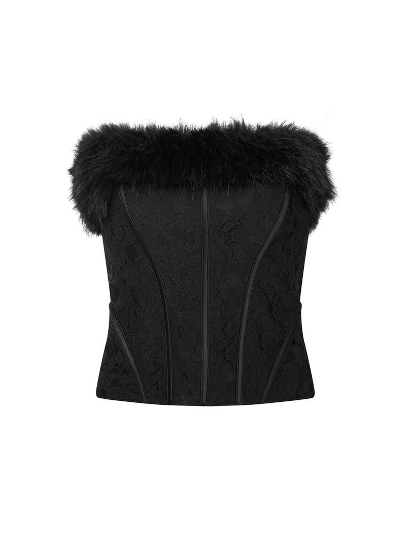 Lace Fur Top
