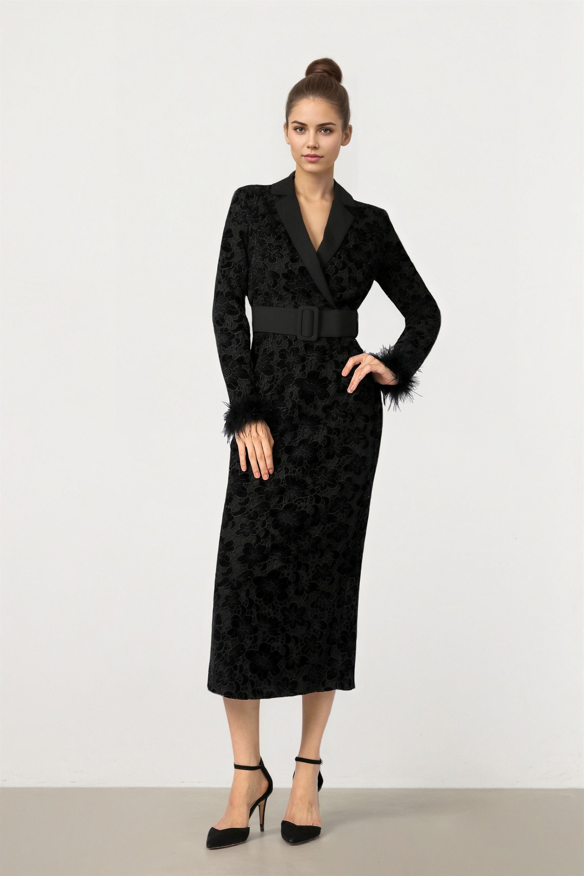 Lace & Fur Dress