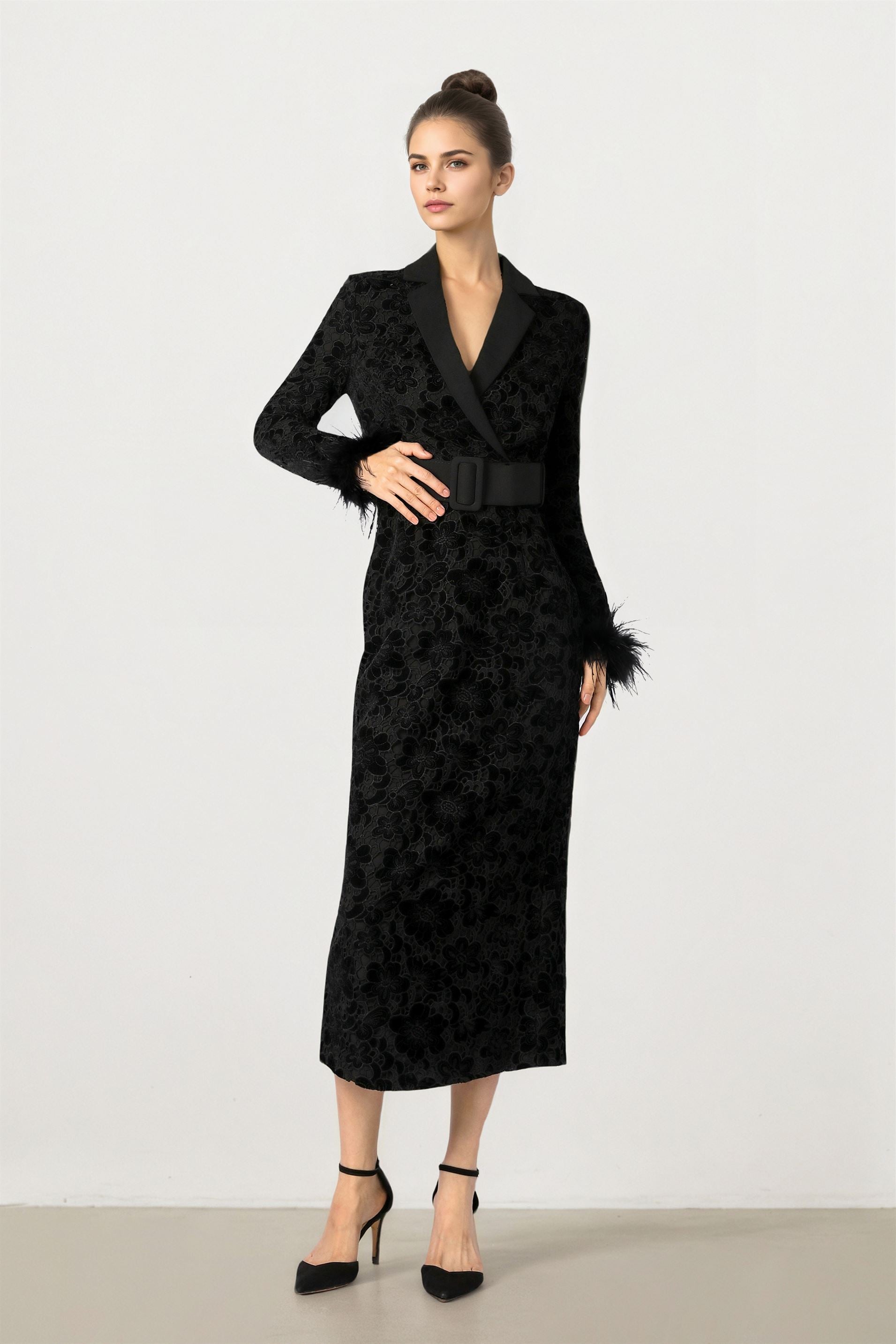 Lace & Fur Dress