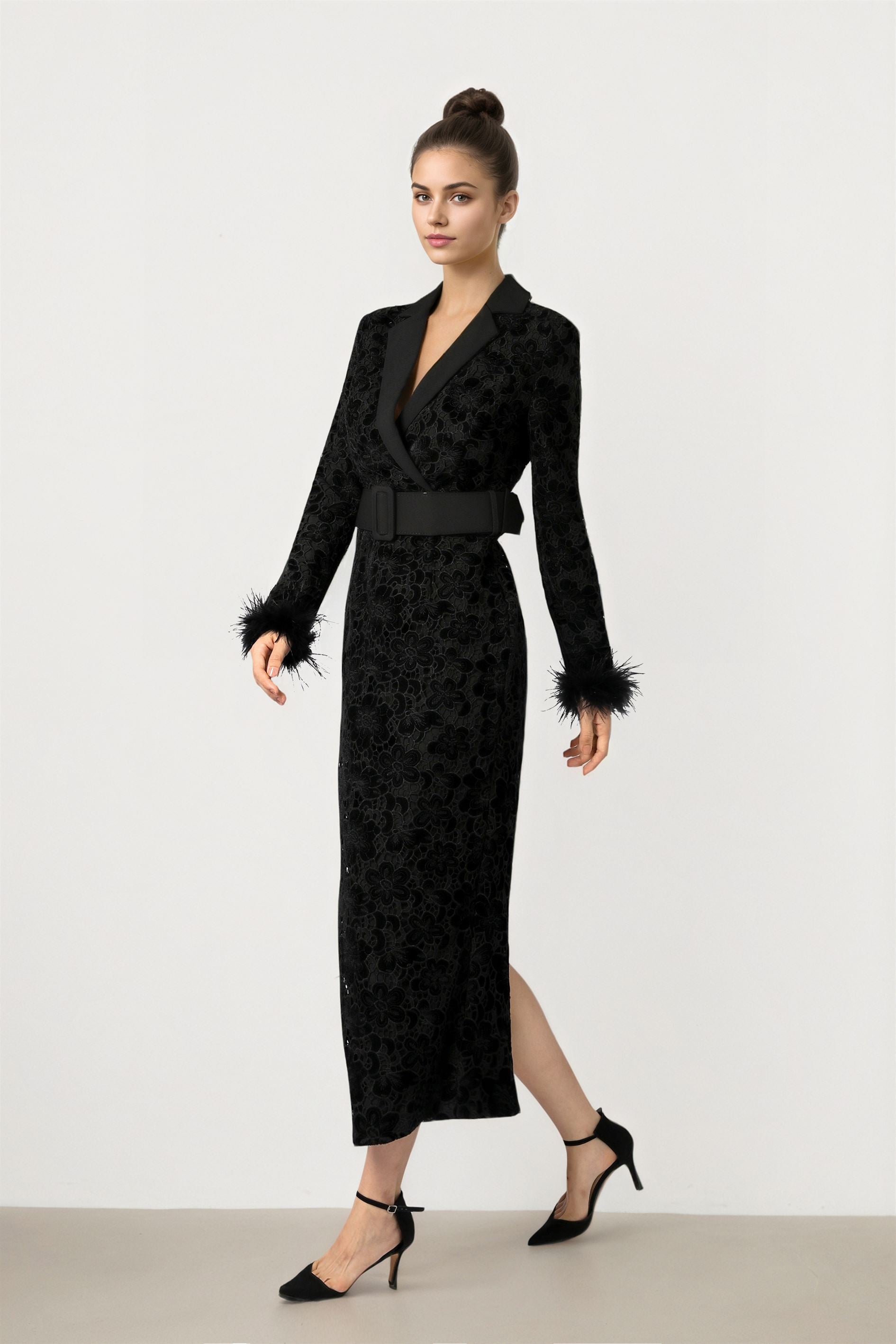 Lace & Fur Dress