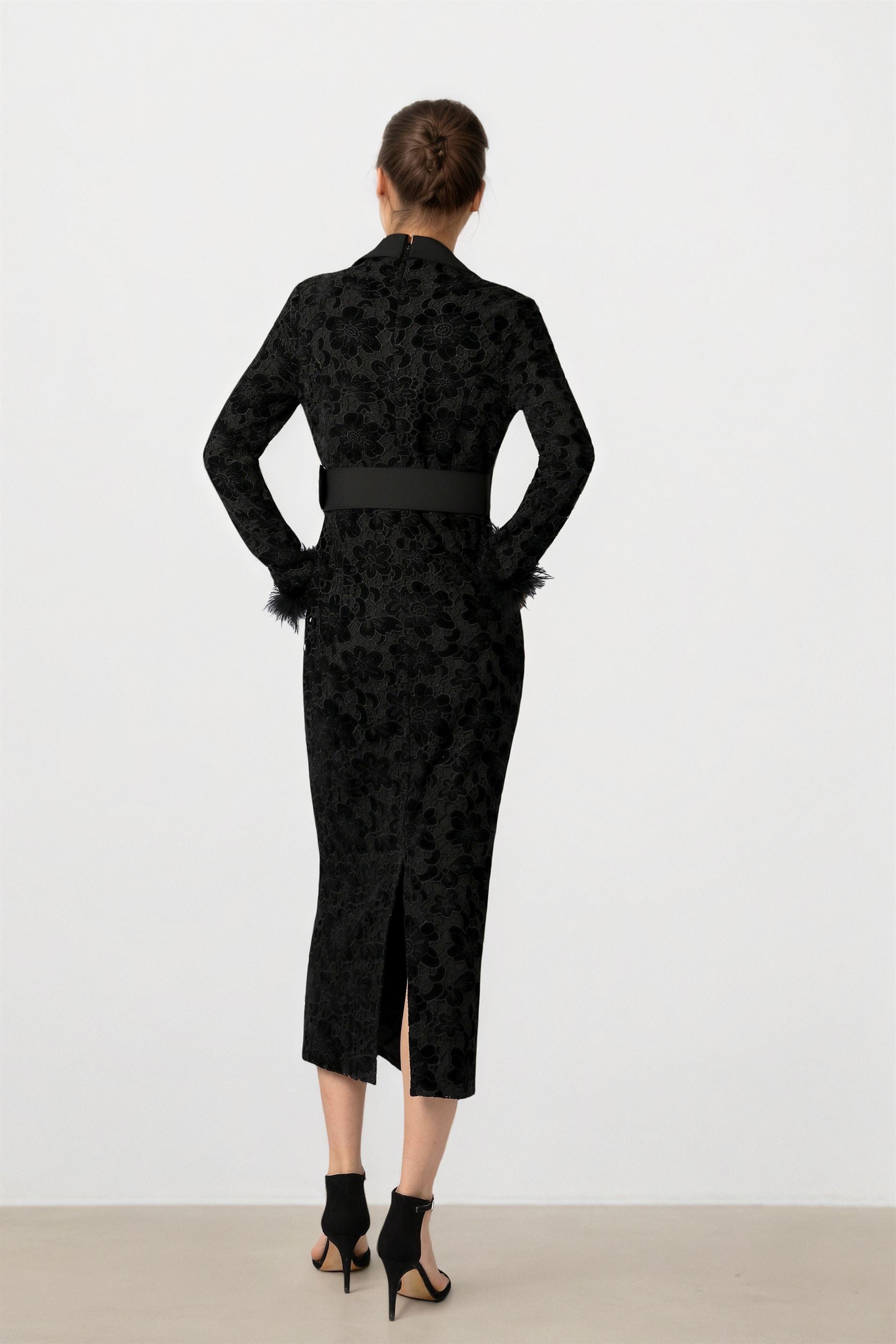 Lace & Fur Dress