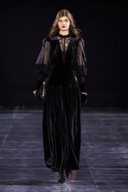 Lace Velvet Evening Dress