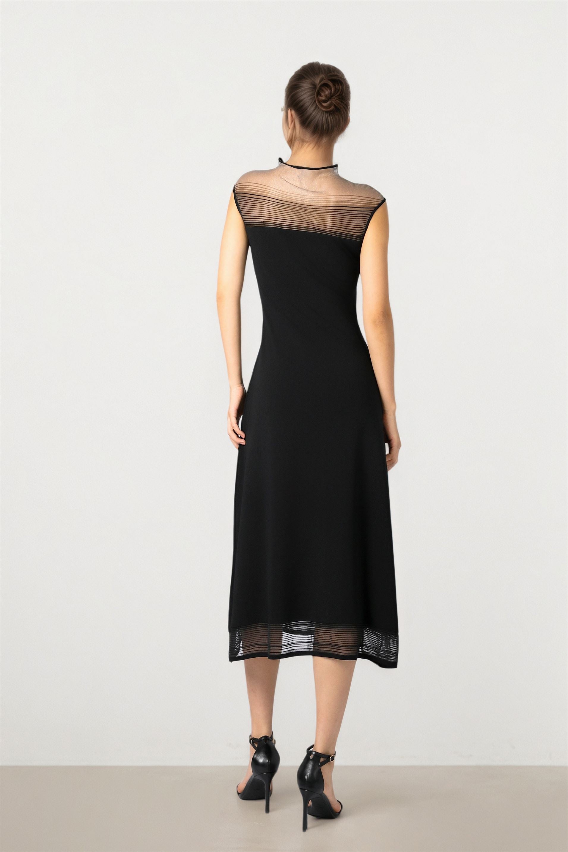 Black Knit Midi Dress