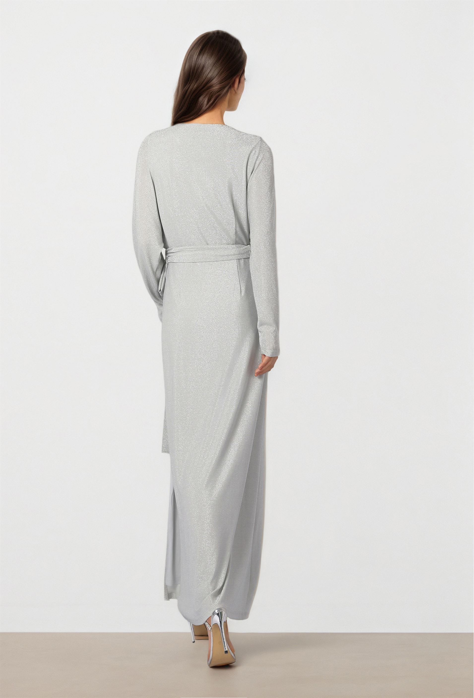 Grey Silver Jersey Dress